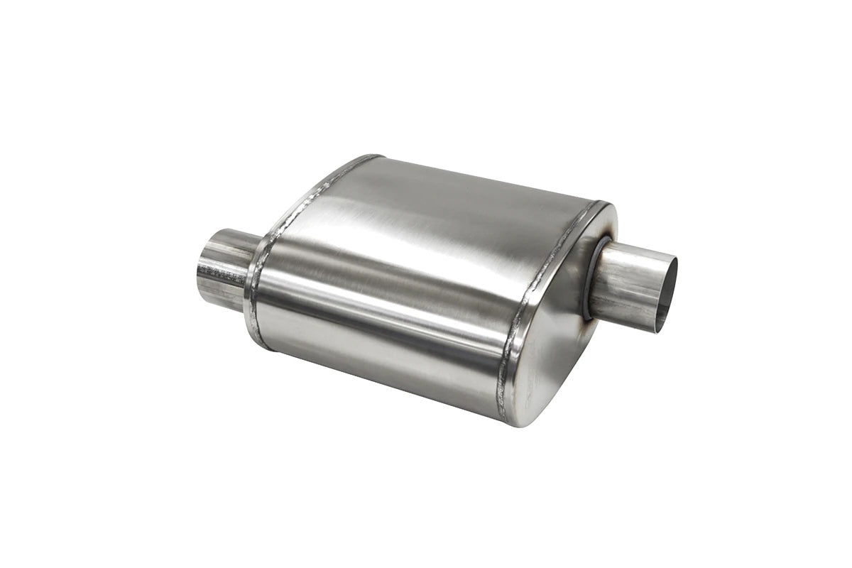 CORSA Performance Corsa Custom Sport Muffler 304SS 2.5in Offset In / 2.5in Offset Out 10in Length CP2500S