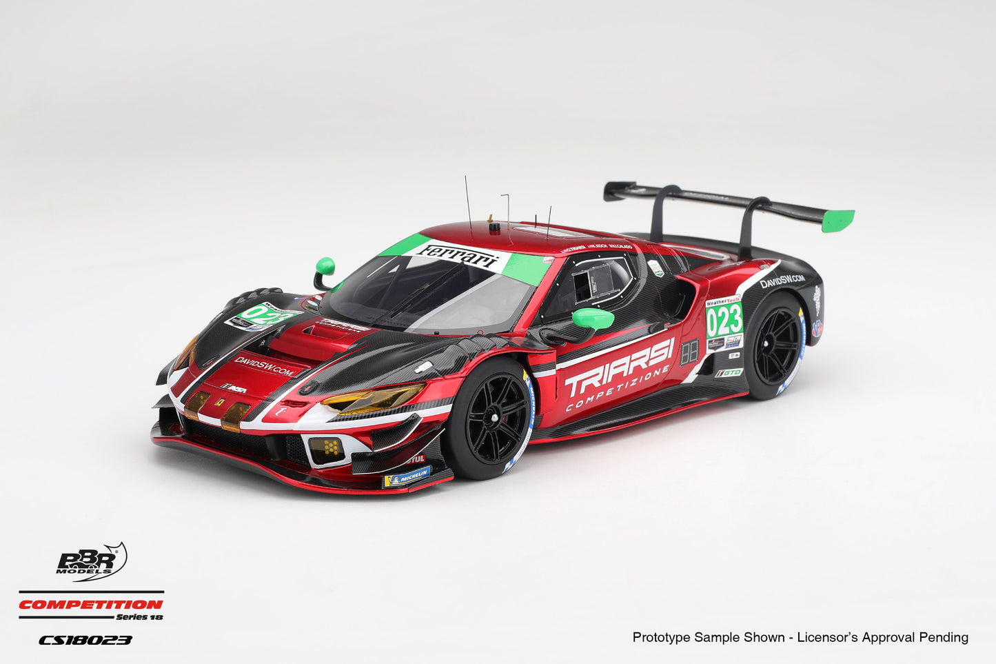 BBR Ferrari 296 GT3 #023 Triarsi Competizione 2025 IMSA Petit Le Mans 1:18