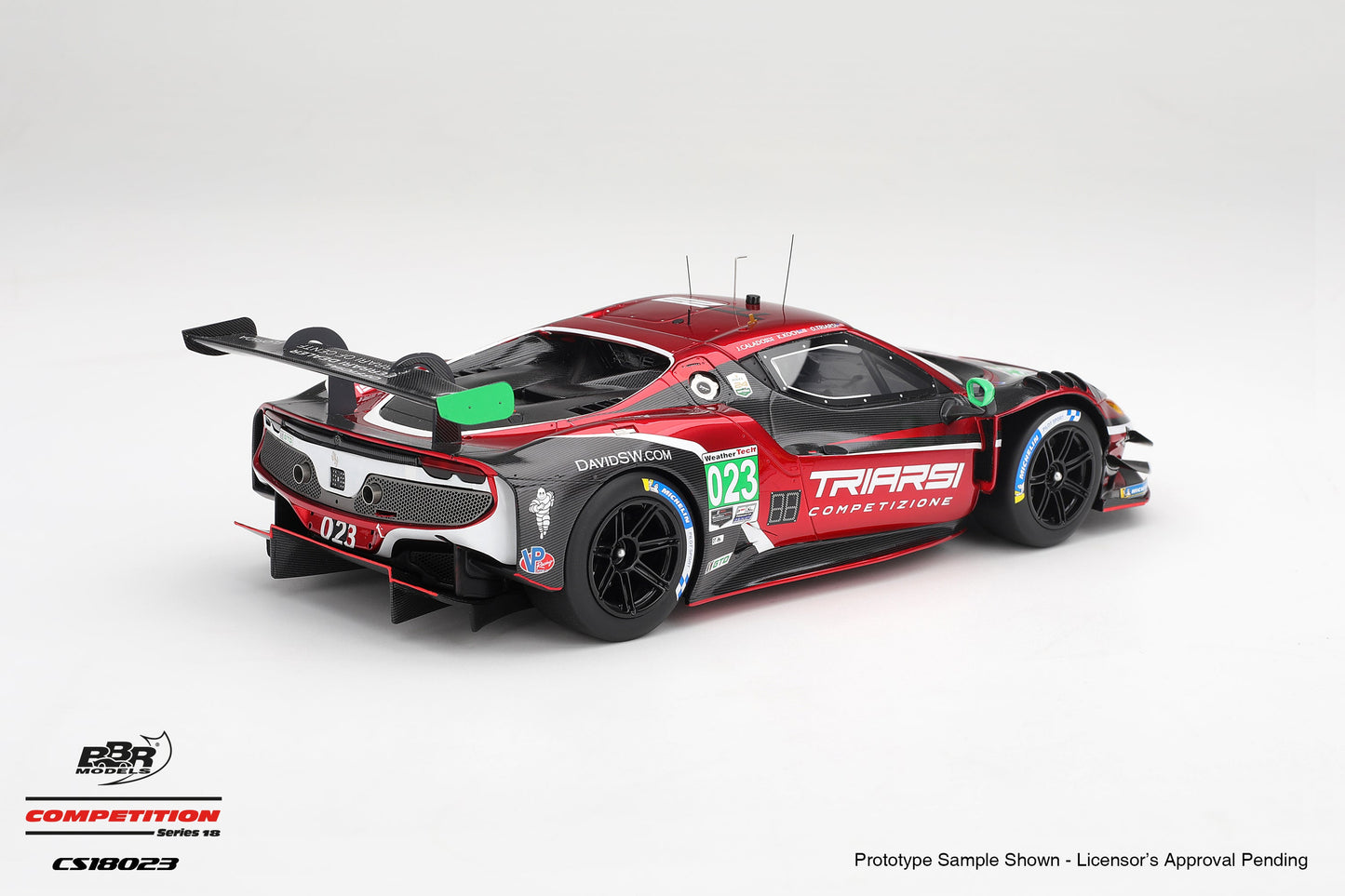 BBR Ferrari 296 GT3 #023 Triarsi Competizione 2025 IMSA Petit Le Mans 1:18