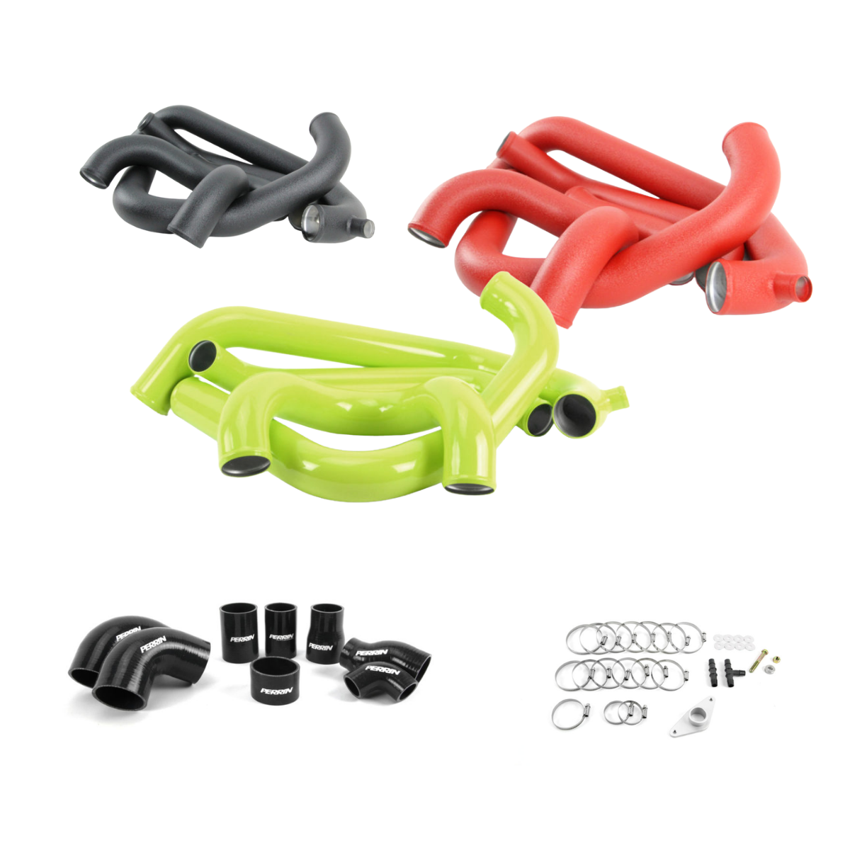 Perrin [15+ STI] Performance  Front Mount Intercooler Piping Kit Red/Black/Neon Yellow