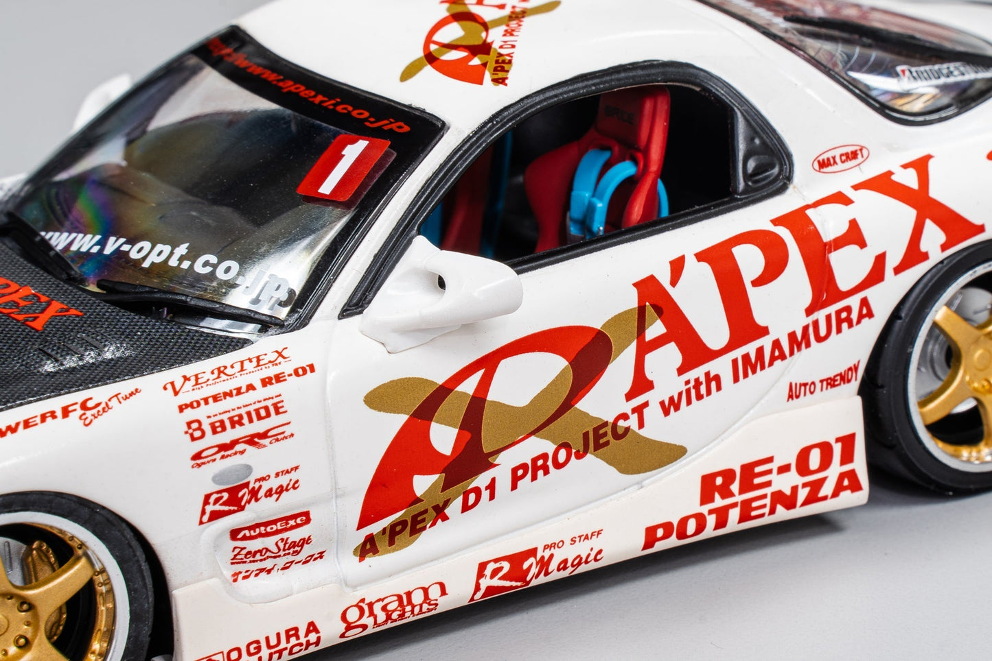 APEXi A'PEXi - RX-7 FD3S APEX D1GP Project - AUTO PRO SHOP 1/24 Scale Die Cast Metal