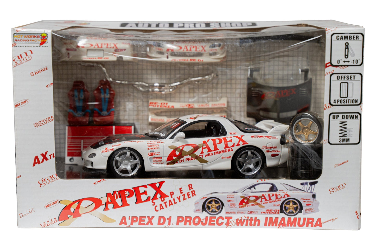 APEXi A'PEXi - RX-7 FD3S APEX D1GP Project - AUTO PRO SHOP 1/24 Scale Die Cast Metal