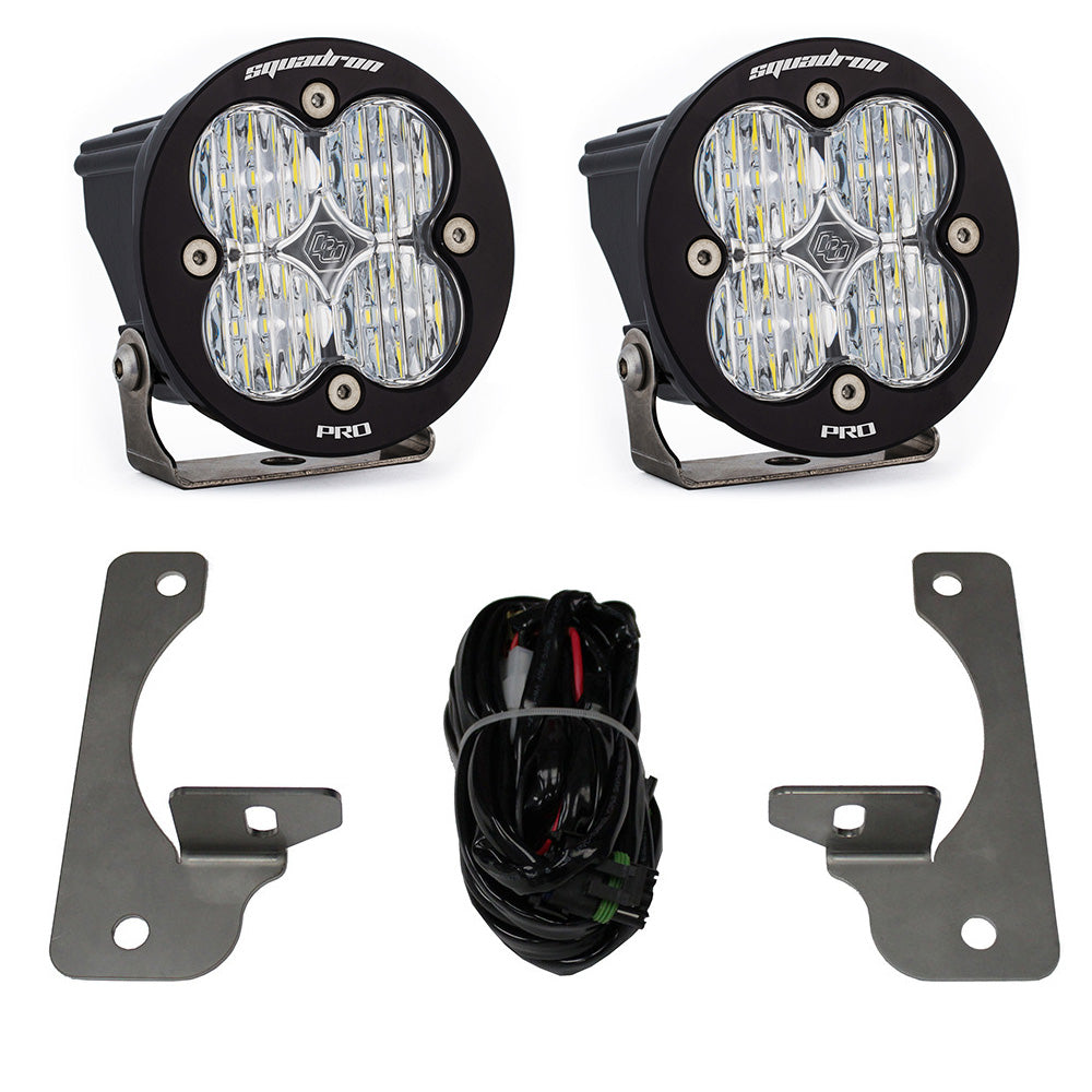 Baja Designs 07-09 Wrangler JK w/Premium Bumper Squadron R Pro Fog Pocket Kit - Clear 448149