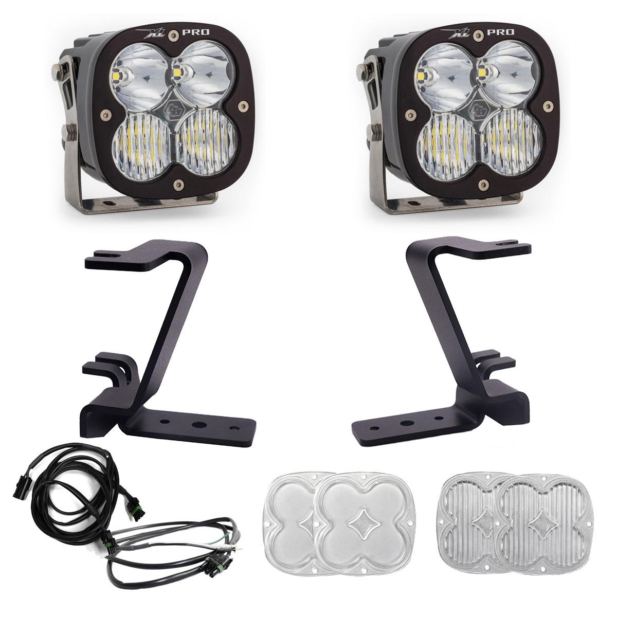 Baja Designs 2023+ Ford F-250/350 Super Duty XL Pro A-Pillar LED light Kit w/ Upfitter Harness 448211UP