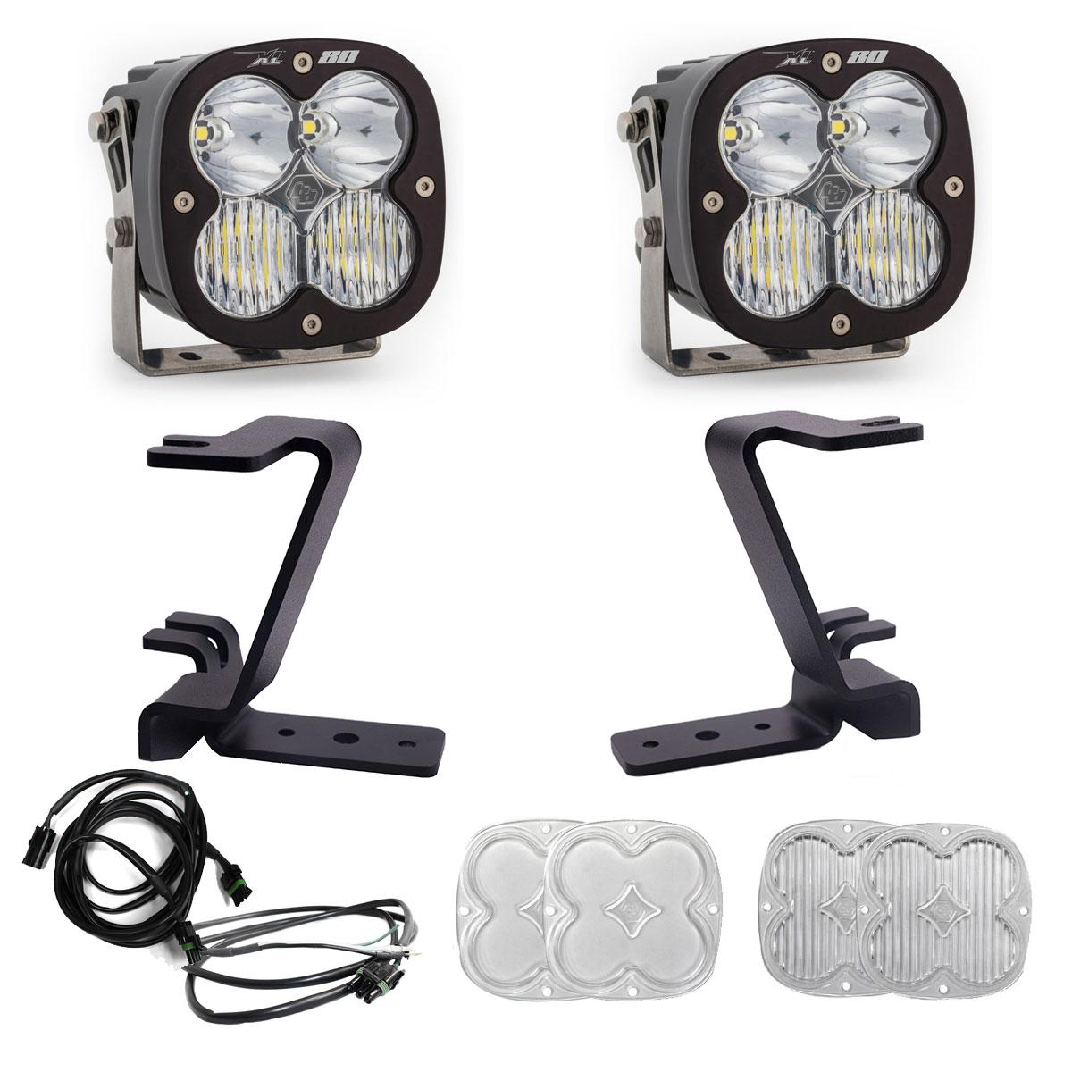 Baja Designs 2023+ Ford F250/F350 Super Duty XL80 Drive/Combo A-Pillar Kit - White 448212UP