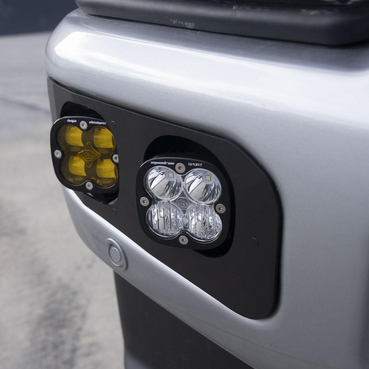 Baja Designs 2023+ Ford F250/F350 Super Duty Squadron SAE/Sport Fog Pocket Kit - Amber Toggle 448226