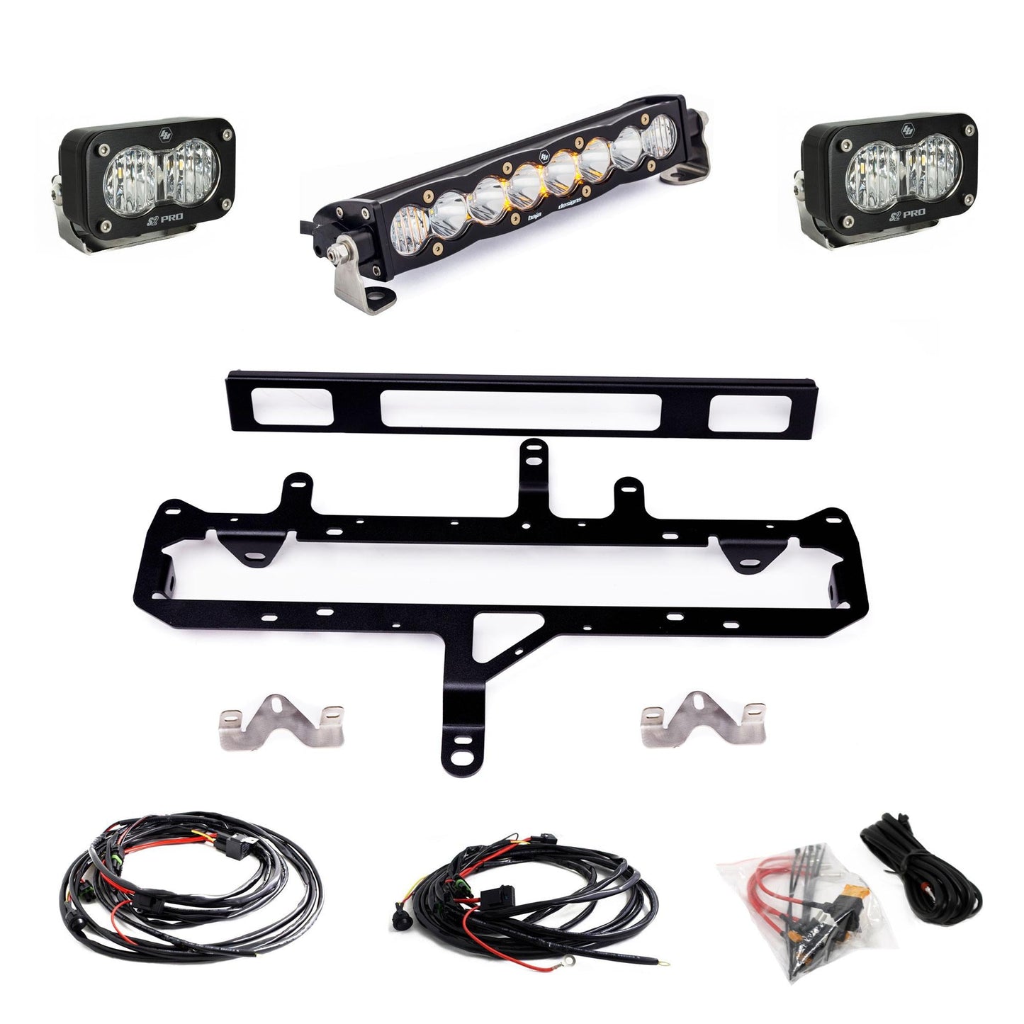 Baja Designs 2024+ Toyota Tacoma (Incl. TRD Pro) 10in. S8/S2 Pro Grille Kit - Clear 448253