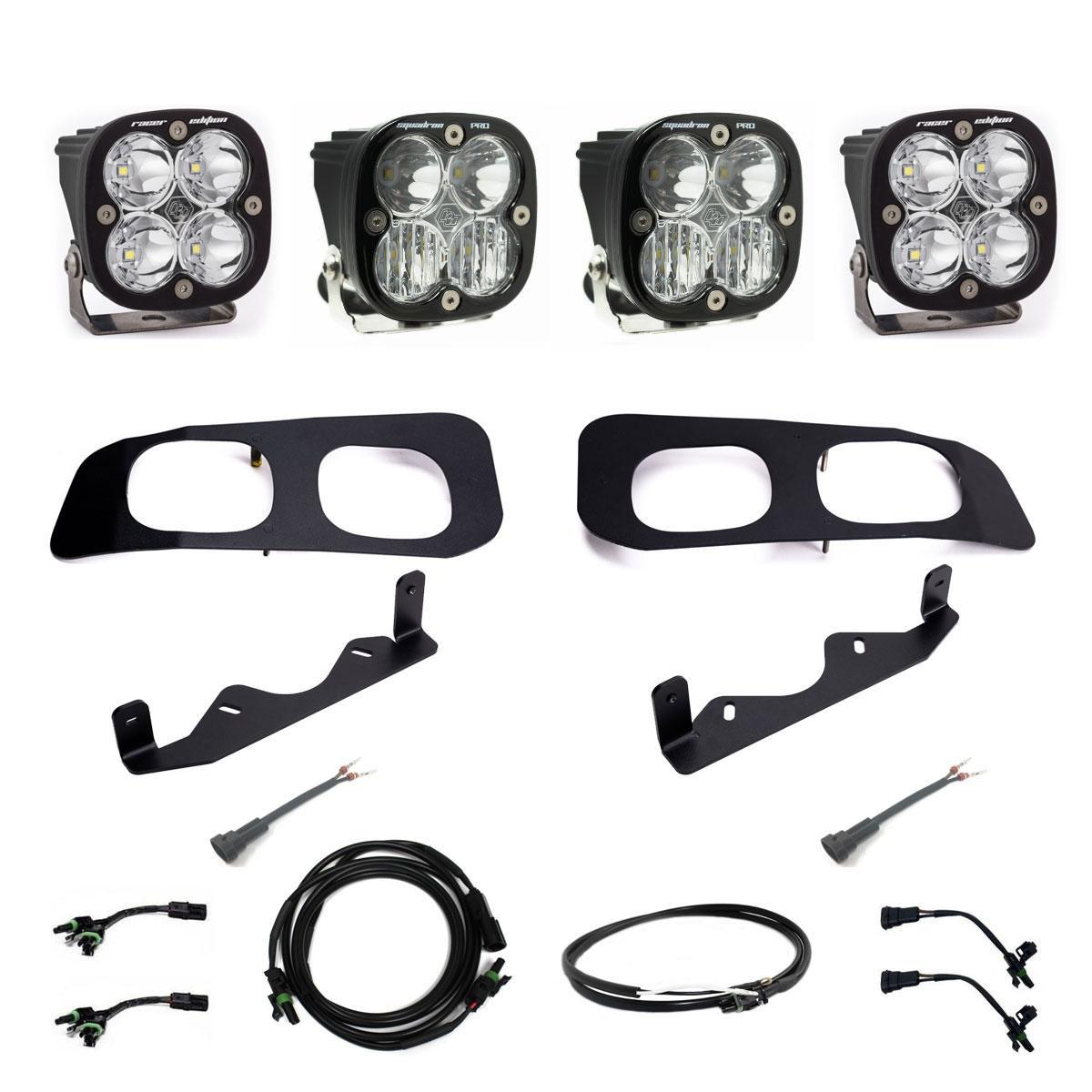 Baja Designs 2023+ Ford F-250/350 Squadron Racer/Pro Unlimited Dual Fog Pocket Light Kit w/ Upfitter 448255UP