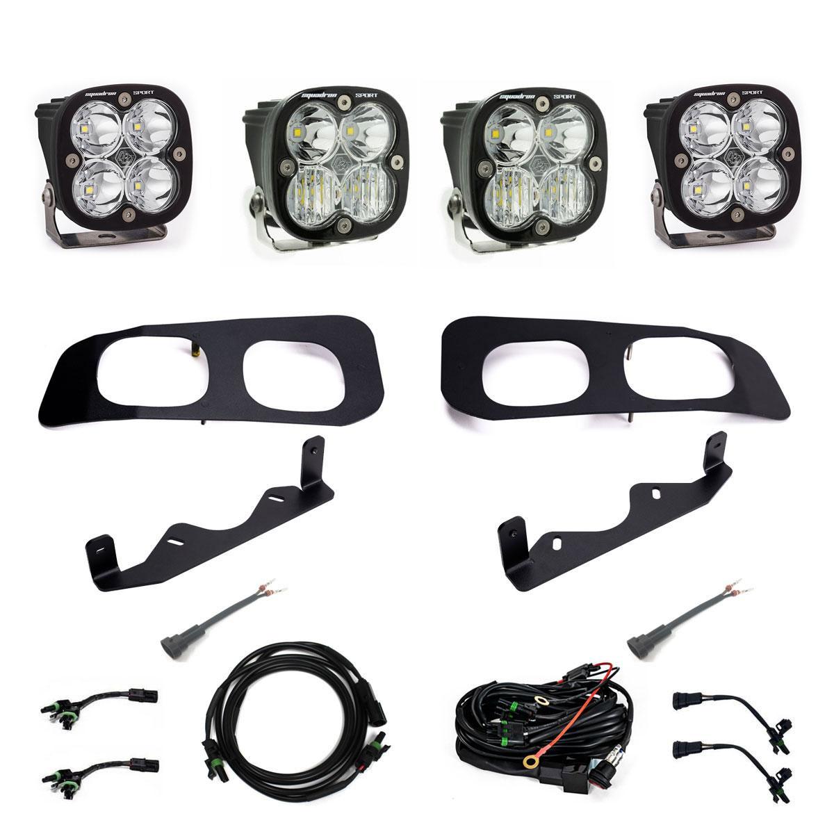 Baja Designs 2023+ Ford F-250/350 Super Duty Squadron Sport Dual Fog Pocket Light Kit w/ Toggle 448257