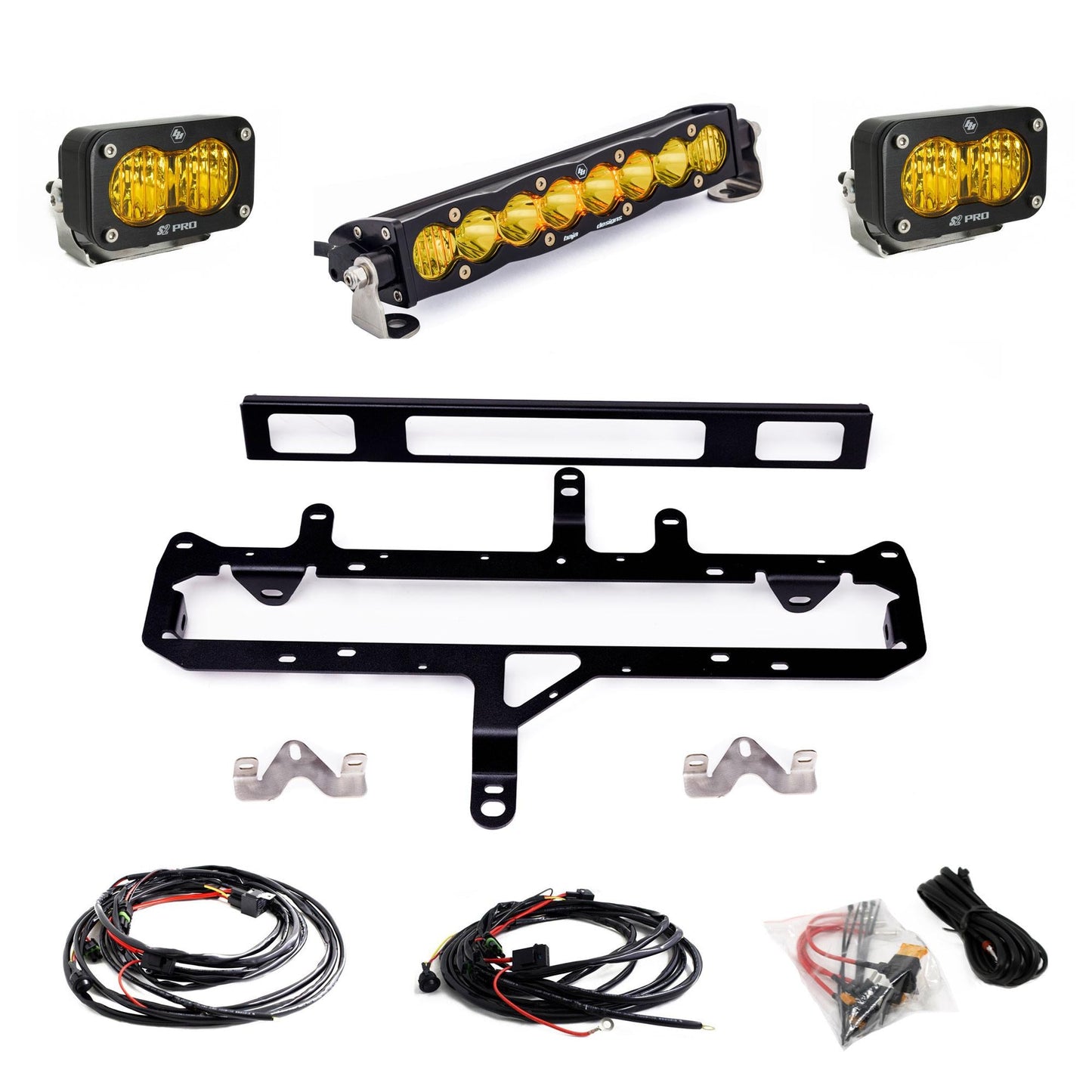 Baja Designs 2024+ Toyota Tacoma (Incl. TRD Pro) 10in. S8/S2 Pro Grille Kit - Baja Amber 448261