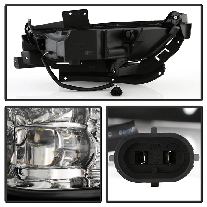 Spyder Chrysler 200 2015-2016 OEM Style Full LED Fog Lights W/Universal Switch- Clear 5086945