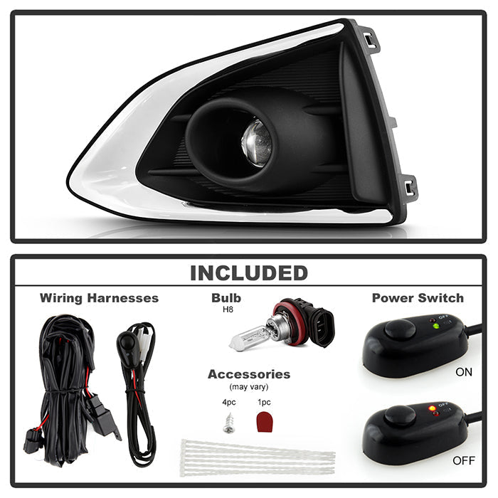SPYDER 2019 Chevy Cruze OEM Style Fog Lights w/ Switch - Clear (FL-CCRZ2019-C) 9050961