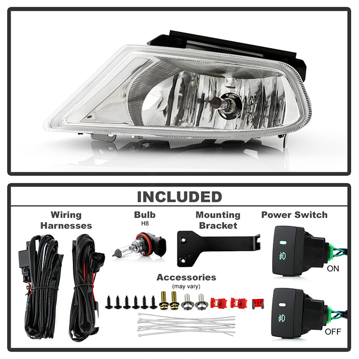 Spyder Honda Odyssey 05-07 OEM Fog Lights W/Switch- Clear FL-CL-HODY05-C 5020710