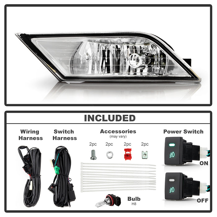Spyder Honda Odyssey EX/EXL/LX 2011-2014 OEM Fog Lights W/Switch- Clear FL-CL-HODY2011-C 5064653