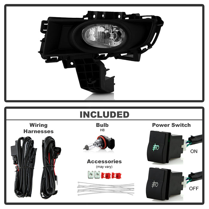 Spyder Mazda 3 07-08 4Dr OEM Fog Lights (Wont Fit Sports/Gt Or Htchback)w/swch Clear FL-CL-MAZ307-C 5020765