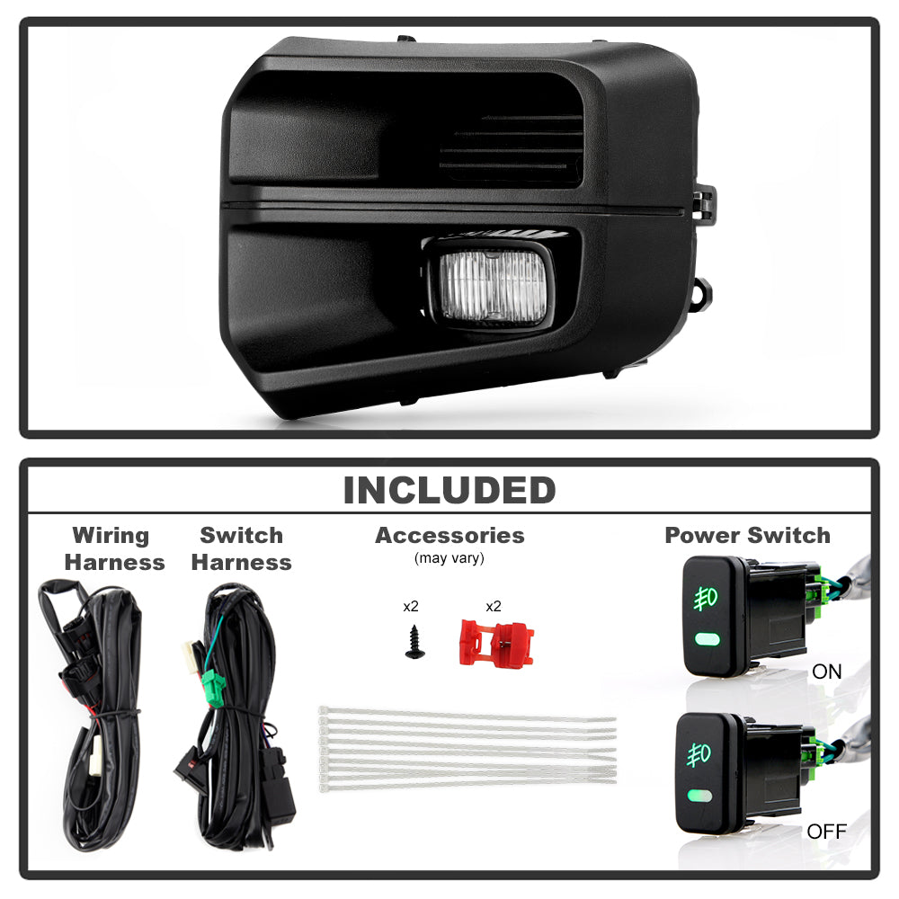 SPYDER 16-23 Toyota Tacoma TRD OEM LED Fog Lights W/Switch - Clear (FL-CL-TTA2016-TRD-C) 9053993