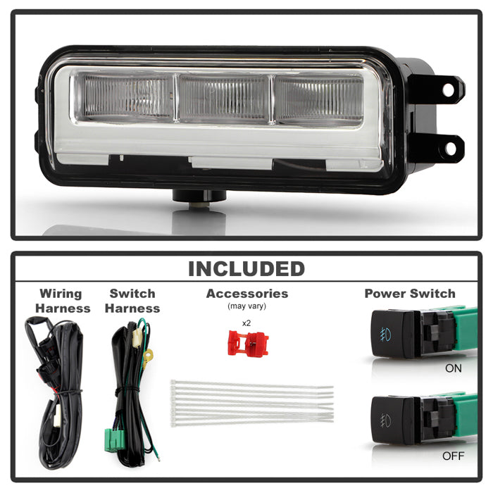 SPYDER 24-25 Toyota Tacoma OEM LED Fog Lights w/ Switch (FL-CL-TTA2024-LED-C) 9054006