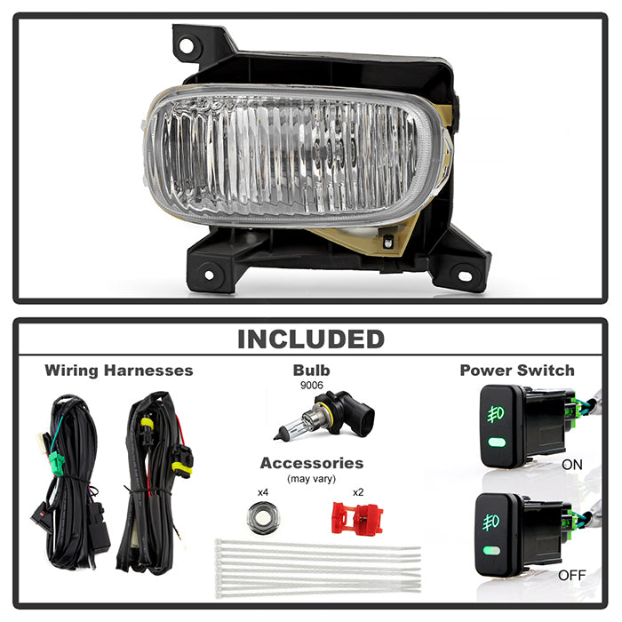 SPYDER 00-06 Toyota Tundra (w/ Steel Bumper Only) OEM Fog Lights w/ Switch- Clear (FL-CL-TTU00-C) 9051388