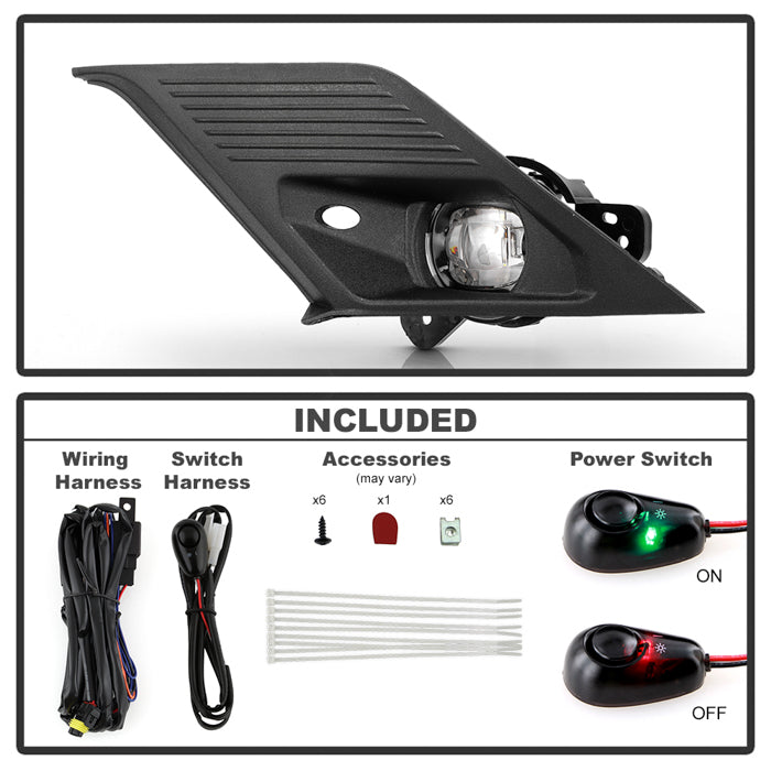 SPYDER Chevy Tahoe Suburban 2025+ OEM Style Full Led Fog Lights W/ Switch- Set FL-CSUB2025-LED-C 9055454