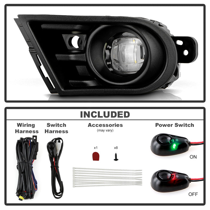 SPYDER 21-23 Chevy TrailBlazer OEM Style LED Fog Lights w/ Universal Switch - Clear (FL-CTB21-LED-C) 9054358
