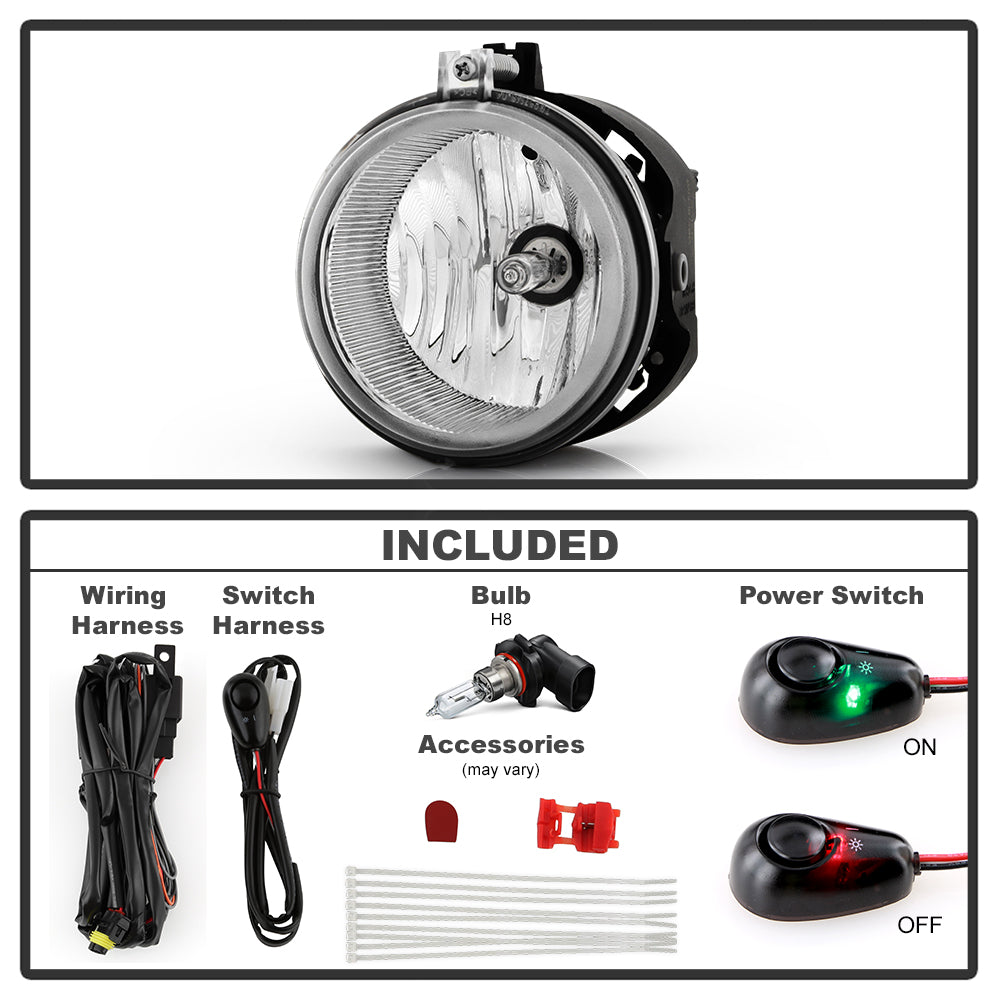 Spyder Dodge Charger 06-10/Caliber 07-12 OEM Fog Lights W/Switch- Clear FL-DCH05-C 5015365