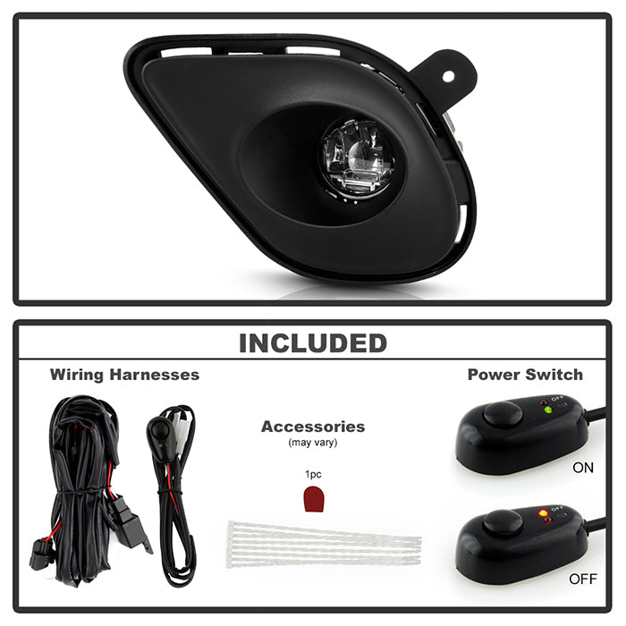 SPYDER 15-19 Dodge Charger SRT OEM Full LED Fog Lights w/ Universal Switch (FL-DCH15-SRT-C) 9051036