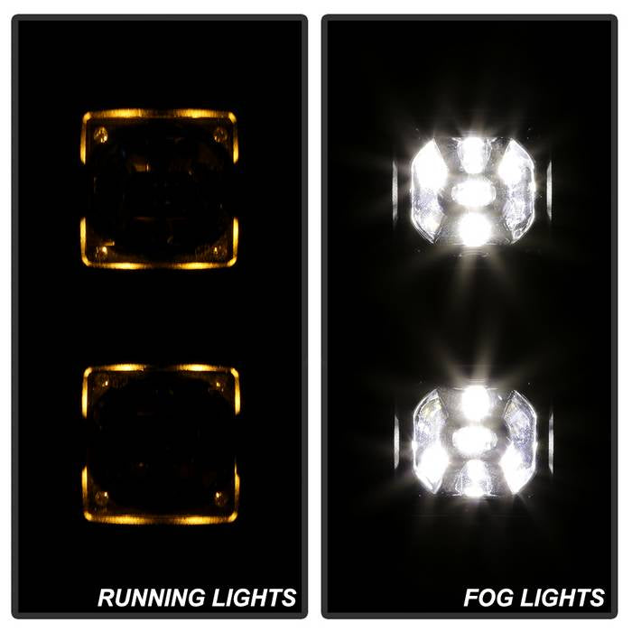 Spyder Dodge Ram 2013-2018 1500 Only Full LED Fog Lights W/Bracket and Universial Switch- Clear 9045424