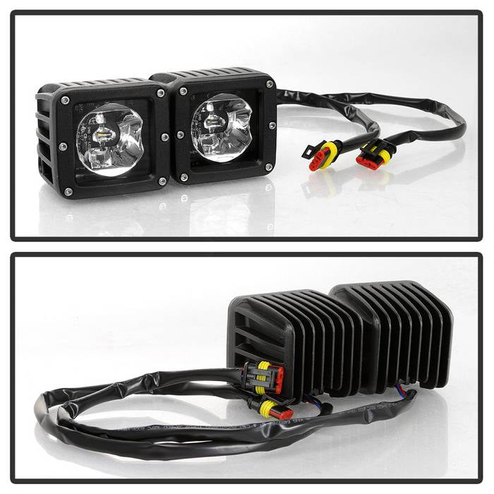 Spyder Dodge Ram 2013-2018 1500 Only Full LED Fog Lights W/Bracket and Universial Switch- Clear 9045424