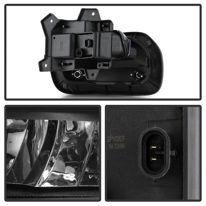 SPYDER  Dodge RAM 1500 2025+ OEM Style Full Led Fog Lights W/ Switch- Set FL-DR2025-15-LED-C 9055461