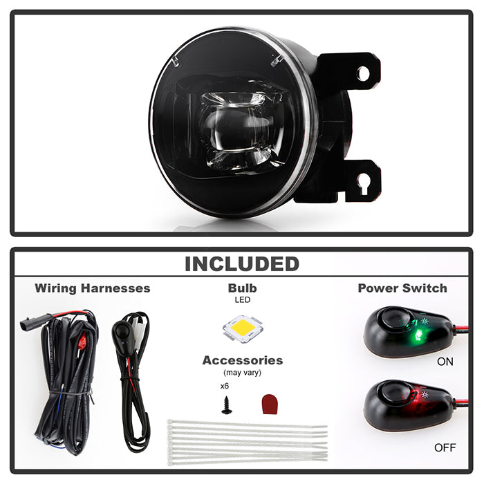 SPYDER 21-23 Ford Bronco Base OEM Full LED Fog Lights - w/ Switch (FL-FB2021-LED-C) 9052644