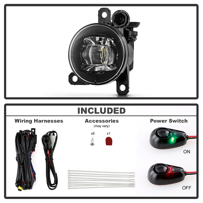 SPYDER 21-23 Ford Bronco Sport/Big Bend OEM Full LED Fog Lights - w/ Switch (FL-FB2021-LED-S-C) 9052279