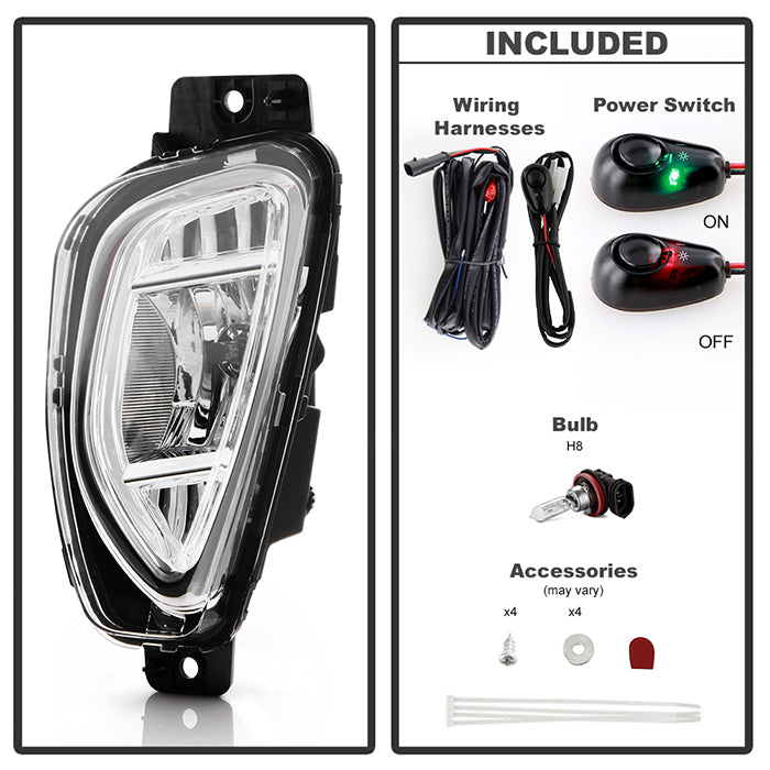 SPYDER 20-22 Ford Escape OEM Fog Lights w/ Switch - Clear (FL-FESC2020-C) 9052637