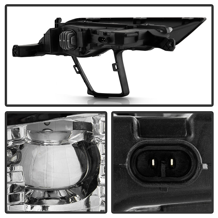 SPYDER 18-19 Ford Explorer OEM Full LED Fog Lights w/Switch - Clear (FL-FEXP18-LED-C) 9051081