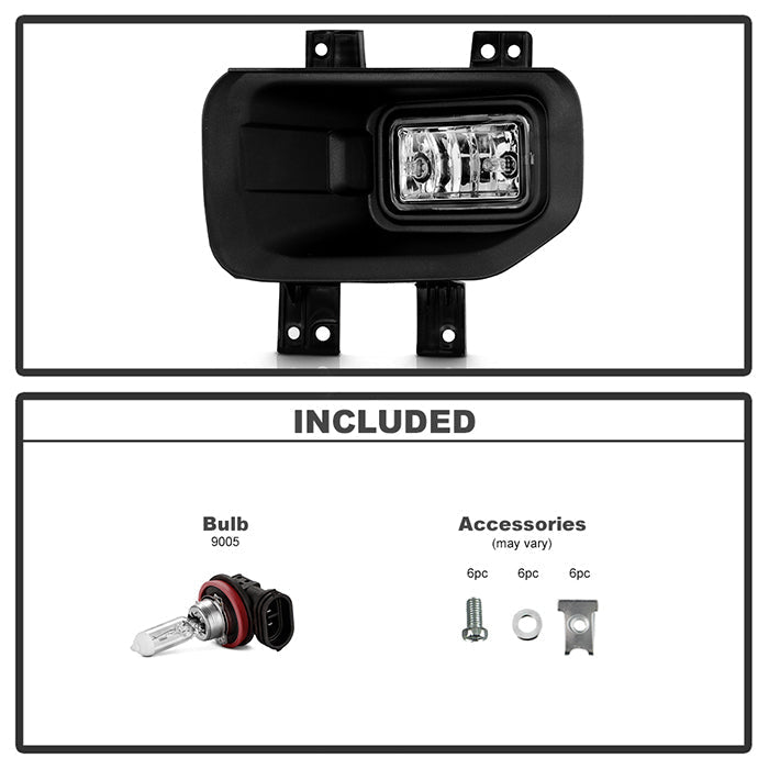 Spyder 15-17 Ford F150 OEM Fog Lights w/Switch & Cover - Clear (FL-FF15015-C) 5085016