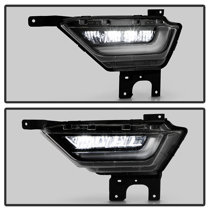 SPYDER 21-23 Ford F150 OEM Style Full LED Fog Lights w/ Switch FL-FF1502021-LED-C 9052255