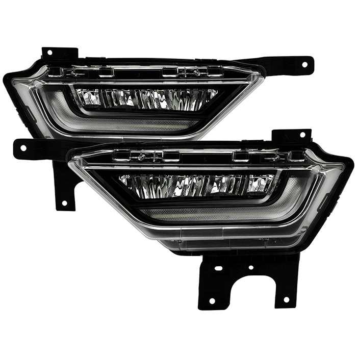 SPYDER 21-23 Ford F150 w/ Turn Signal OEM Style Full LED Fog Lights w/ Switch FL-FF1502021-LED-T-C 9052262