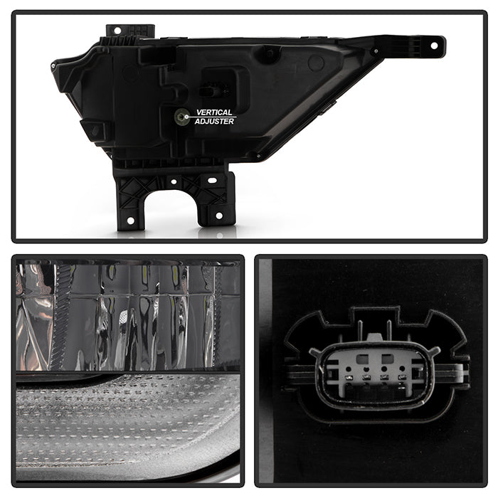 SPYDER 21-23 Ford F150 w/ Turn Signal OEM Style Full LED Fog Lights w/ Switch FL-FF1502021-LED-T-C 9052262