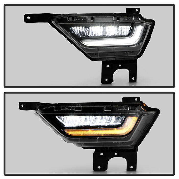 SPYDER 21-23 Ford F150 w/ Turn Signal OEM Style Full LED Fog Lights w/ Switch FL-FF1502021-LED-T-C 9052262