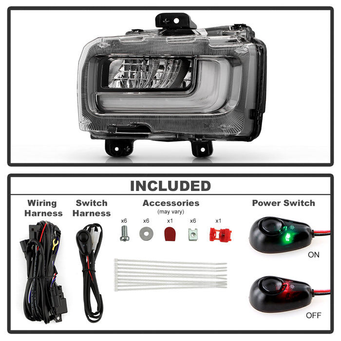 SPYDER Ford F150 24-26 OEM Style Full Led Fog Lights (W/ DRL) - Set FL-FF15024-LED-C 9055478
