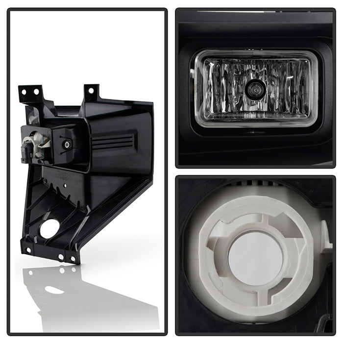 SPYDER 17-19 Ford F250/F350 SD OEM Style LED Left Fog Light w/Switch - Clear (FL-FF25017-L) 9051104