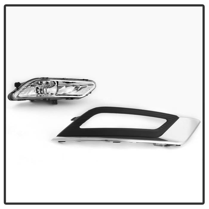 Spyder 17-18 Ford Fusion OEM Fog Lights w/ Switch & Cover - Clear (FL-FFUS17-C) 5085405