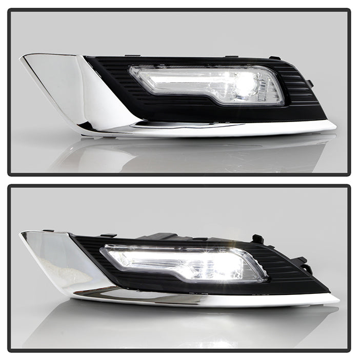 SPYDER 17-18 Ford Fusion OEM Full LED Fog Lights w/Switch - Clear (FL-FFUS17-LED-C) 9051142