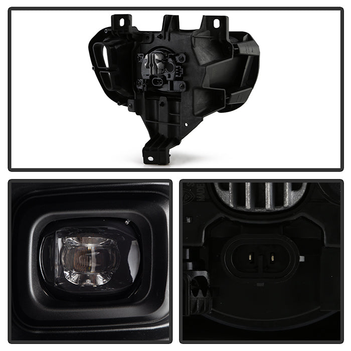 SPYDER 19-23 Ford Ranger Full LED OEM Style Fog Lights w/ Switch - Clear (FL-FR19-LED-C) 9051166
