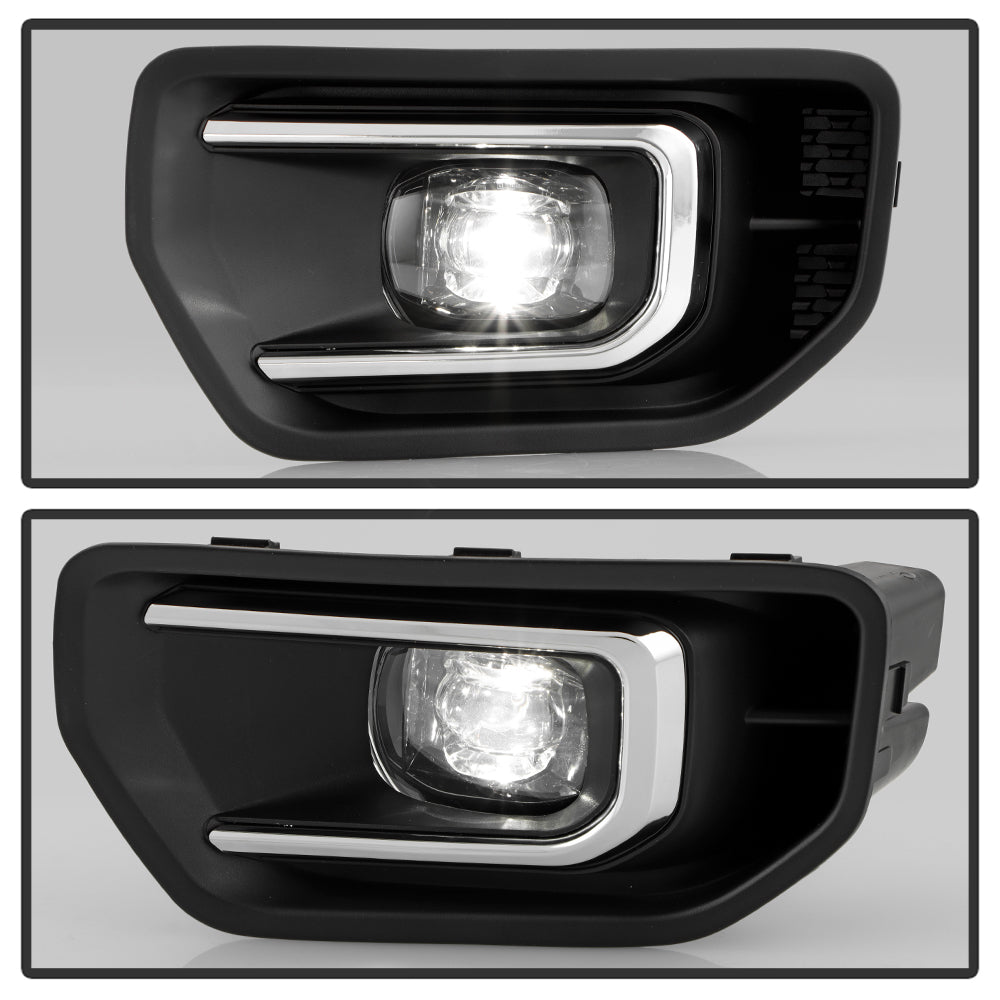 SPYDER 24-26 Ford Ranger OEM Full LED Fog Lights w/Switch - Clear (FL-FR24-LED-C) 9054082