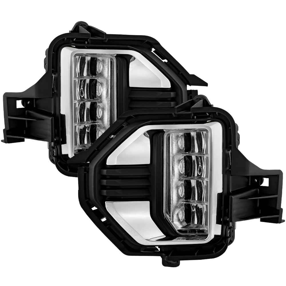 SPYDER 21-22 GMC Canyon OEM LED Fog Lights w/Switch - Clear (FL-GCAN21-LED-C) 9054143