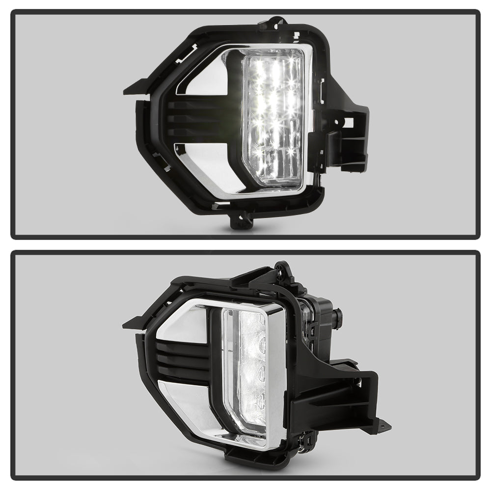SPYDER 21-22 GMC Canyon OEM LED Fog Lights w/Switch - Clear (FL-GCAN21-LED-C) 9054143