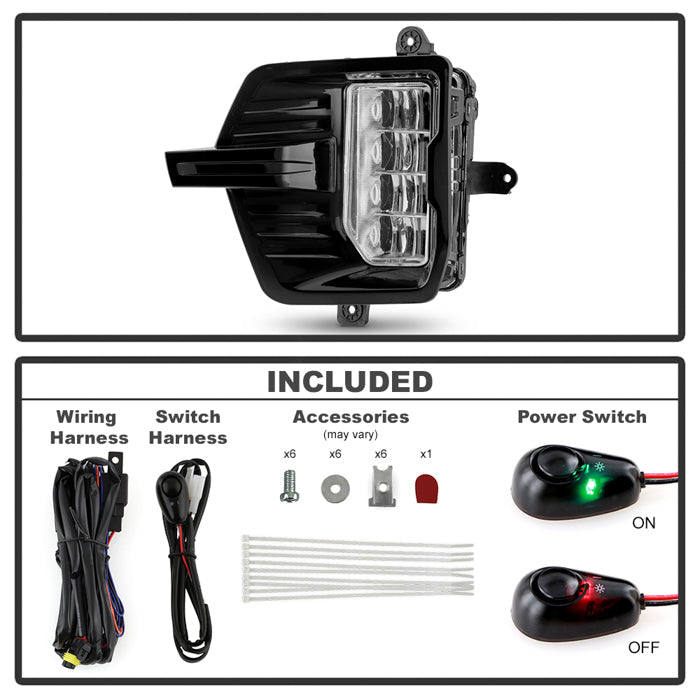 SPYDER GMC Yukon AT4 21-23 Only OEM Style Full Led Fog Lights W/ Switch FL-GY21-AT4-LED-C 9055492