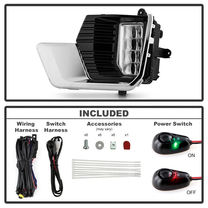 SPYDER 21-23 GMC Yukon (Excl AT4) OEM Full LED Fog Lights w/Switch - Clear (FL-GY21-LED-C) 9055508