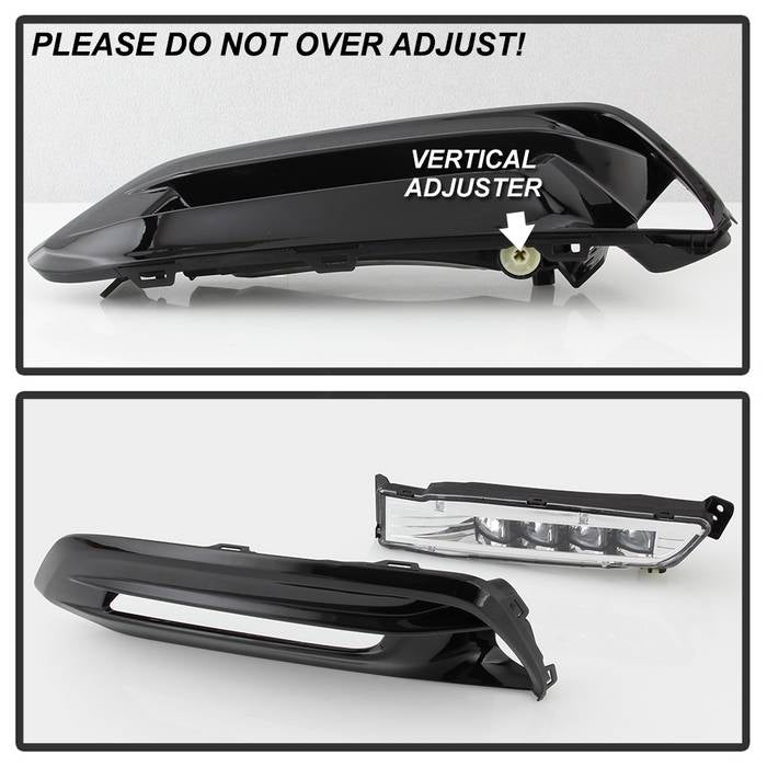Spyder Honda Accord Sedan 2016-2017 OEM LED Fog Lights W/Switch- Clear FL-HA2016-4D-LED-C 5083050