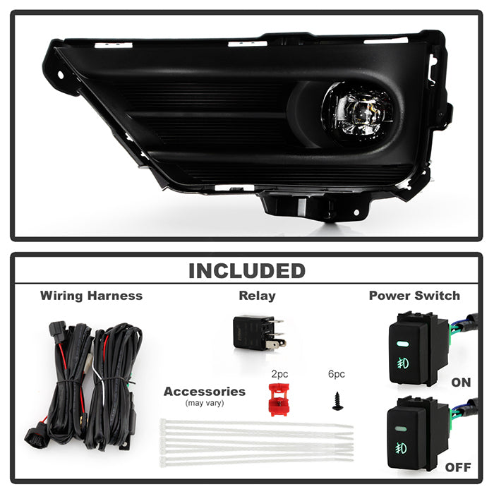 SPYDER 20-22 Honda CRV (Excl Hybrid) OEM Full LED Fog Lights w/Switch - Clear (FL-HCRV20-LED-C) 9051227